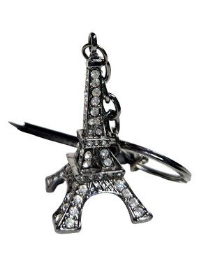 Souvenir Eiffel Tower Paris France Sparkle Key Chain